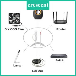 Cre สายเคเบิล USB C เป็น 2Pin 5V 2A USB Type C ตัวผู้ 2Pin แบบเปลี่ยน สําหรับ LED L