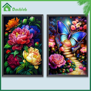 【Doub X ✮】ภาพวาดปักเพชร ทรงสี่เหลี่ยม ลายสัตว์ 5D DIY สําหรับตกแต่งบ้าน ✮