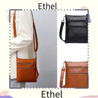 Ethel1 กระเป๋าสะพายข้าง หนัง PU มีซิป อเนกประสงค์ ทนทาน