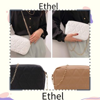 Ethel1 กระเป๋าสะพายไหล่ สะพายข้าง ทรงสี่เหลี่ยม ปักลาย แฟชั่นสตรี