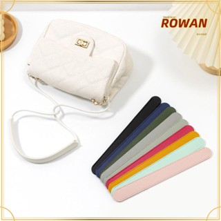 Rowans สายคล้องกระเป๋า หนัง PU กันลื่น ปรับได้ คุณภาพสูง สีพื้น แบบเปลี่ยน DIY สําหรับผู้หญิง 2 ชิ้น