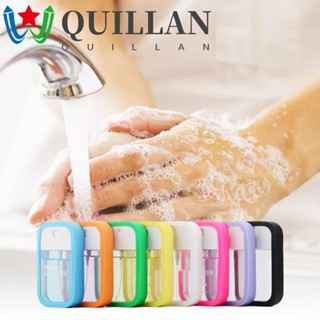 QUILLAN Reusable Silicone Sleeve Leak-proof Refillable Bottles Accessories Card Spray Bottle Protective cover Portable Travel Separate Plastic Perfume Bottle Protective case