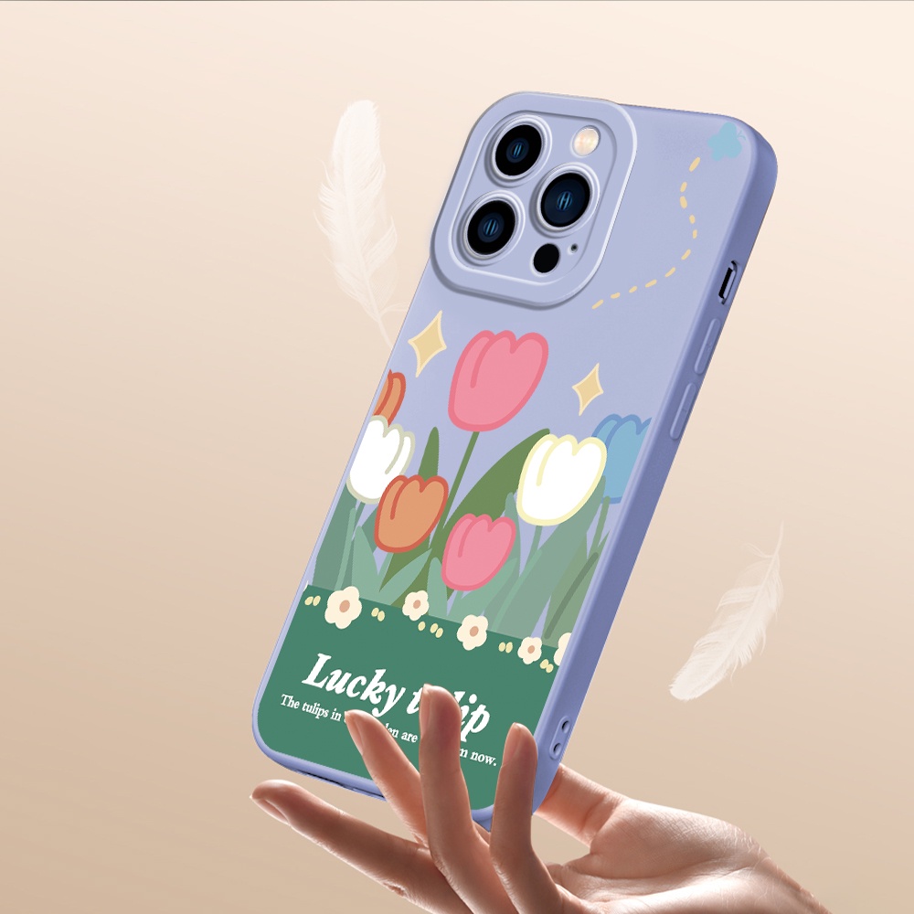 VIVO Y21 Y33S Y33T Y15S Y50 Y20 Y20S Y12S Y12A Y17 Y15 Y12 Y16 Y19 Y91C V25 V23 V23E V20 Pro 5G เคสวีโว่ Lucky Tulip เคส ราคา ถูกที่สุด ดีลบีเคเค แกลเลอรีภาพที่ 6