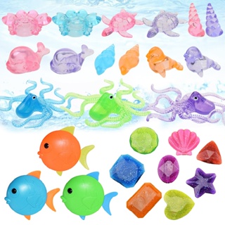 Summer Kids Diving Underwater Toys Set Fish Octopus Sharks Pool Games Gifts