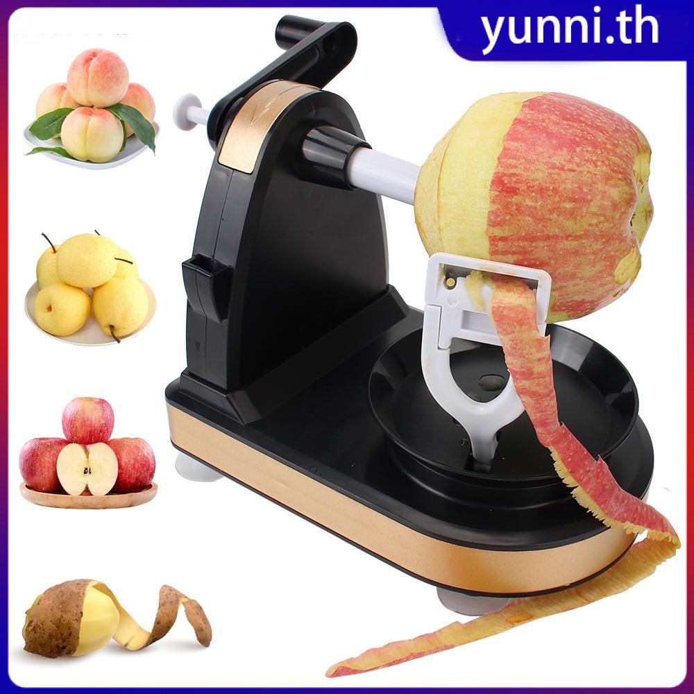 เครื่องปอกอัตโนมัติที่ง่ายดาย หมุนด้วยมือ มัลติฟังก์ชั่น แอปเปิ้ล ลูกแพร์ มันฝรั่ง ผักผลไม้ เครื่องปอกผิวเรียบอัตโนมัติ Yunni