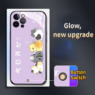 Mg เคสโทรศัพท์มือถือ LED ลายแมว สําหรับ iPhone 15 15Ultra 15plus 15pro 14Promax 14plus 13Promax 12ProMax 7 8plus XR XS X XSMAX 11ProMax 11pro