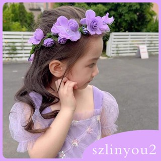 [szlinyou2] ที่คาดศีรษะ มงกุฎดอกไม้ เครื่องประดับผมเจ้าสาว สําหรับงานแต่งงาน เทศกาล ของขวัญ