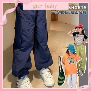 🍓GNR BABY🫐กางเกงลําลอง แบบบาง ทรงหลวม ขนาดใหญ่ เหมาะกับใส่ทํางาน สําหรับเด็กผู้หญิง 3-12 ปี
