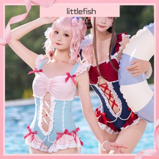 [littlefish] ชุดว่ายน้ําบิกินี่ ลายสโนว์ไวท์ น่ารัก ฤดูร้อน สําหรับผู้หญิง