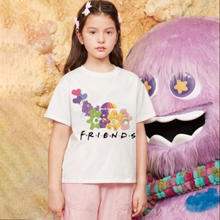 เสื้อยืด พิมพ์ลายกราฟิก Care Bears แฟชั่นฤดูร้อน สําหรับเด็กผู้หญิง