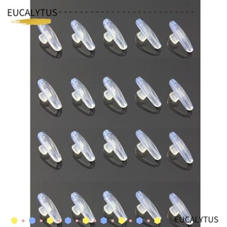 Eutus แผ่นรองจมูกแว่นตากันแดด โลหะใส สไตล์เรโทร แบบเปลี่ยน 10 คู่