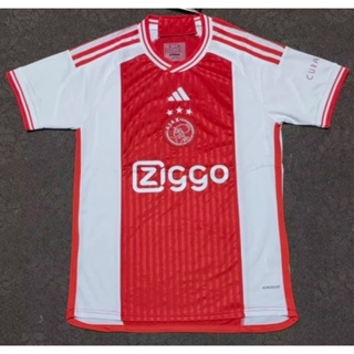 เสื้อกีฬาแขนสั้น ลายทีมชาติฟุตบอล Ajax 2023-24 ชุดเหย้า