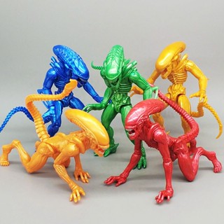 9.9 เหนื่อยมากฟิกเกอร์ Alien War Alien War Predator Alien Dog ขนาด 12 ซม. สําหรับตกแต่งรถยนต์ NECA 34AN