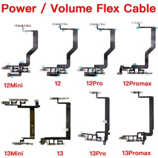 ปุ่มเปิด ปิด ปุ่มควบคุมระดับเสียง และสายเคเบิ้ลอ่อน แบบเปลี่ยน สําหรับ iPhone 12 13 Mini Pro Max