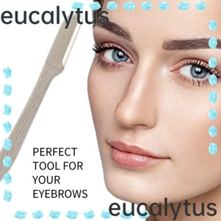 Eucalytus1 ที่กันคิ้ว เครื่องมือแต่งหน้าความงาม มีดโกนคิ้ว กําจัดขนบนใบหน้า เพื่อความปลอดภัย พร้อมใบมีดโกนหนวด สําหรับผู้หญิง