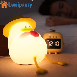 Lumiparty โคมไฟกลางคืน Led รูปเป็ดน่ารัก หรี่แสงได้ 3 ระดับ ชาร์จ Usb สีสันสดใส สําหรับเด็กผู้ชาย และเด็กผู้หญิง