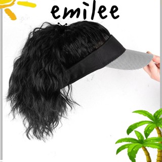 EMILEE ผมปลอมสังเคราะห์ คุณภาพสูง พร้อมหมวก ทนความร้อน