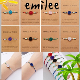 Emilee สร้อยข้อมือ เชือกถัก เรซิน เป็นมิตรกับสิ่งแวดล้อม