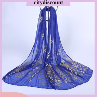 &lt;citydiscount&gt; ผ้าพันคอ ผ้าคลุมไหล่ แบบนิ่ม ลายนกยูง เหมาะกับฤดูใบไม้ผลิ และฤดูใบไม้ร่วง สําหรับผู้หญิง