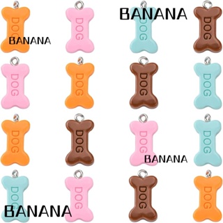 Banana1 พวงกุญแจเรซิ่น จี้รูปกระดูกสุนัข 40 สี 40 ชิ้น DIY