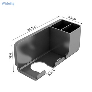 Widefig ที่วางไดร์เป่าผม แบบติดผนัง สําหรับห้องน้ํา ชั้นวางของ ไม่ต้องเจาะ ขาตั้งไดร์เป่าผม พลาสติก ห้องน้ํา จัดระเบียบสินค้าดี