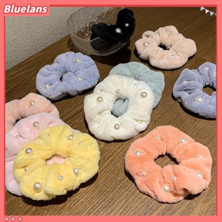 【 Bluelans 】ที่คาดผมหางม้า ประดับมุกปลอม สีพื้น สําหรับผู้หญิง