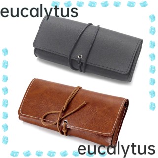 Eucalytus1 กระเป๋าใส่แว่นตากันแดด หนังนิ่ม แฟชั่น สําหรับผู้ชาย และผู้หญิง