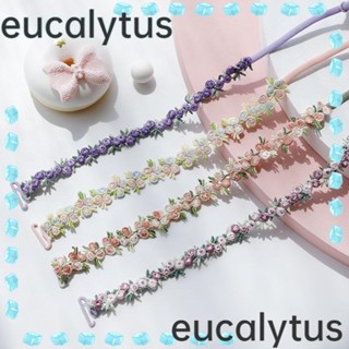 Eucalytus1 สายรัดบราชั้นใน ผ้าโพลีเอสเตอร์ ลายดอกไม้ กันลื่น ปรับได้ สําหรับงานแต่งงาน ปาร์ตี้ 1 คู่