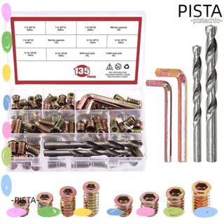 PISTA น็อตแทรก 1/4 นิ้ว 5/16 นิ้ว สําหรับเฟอร์นิเจอร์ไม้ 135 ชิ้น