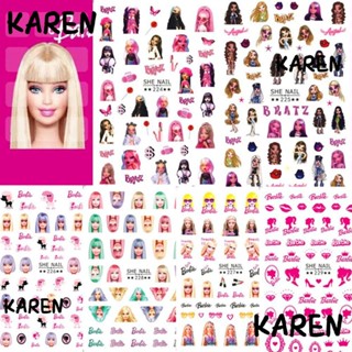 Karen สติกเกอร์ ลายการ์ตูนเจ้าหญิงน่ารัก Y2K สําหรับตกแต่งเล็บ DIY