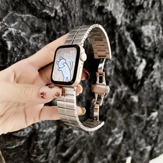 สายนาฬิกาข้อมือสเตนเลส หรูหรา สําหรับ Smart Watch Series 6 5 SE UItra 8 7 4 3 2 iWatch 49 มม. 45 มม. 44 มม. 42 มม. 40 มม. 38 มม. 41 มม.