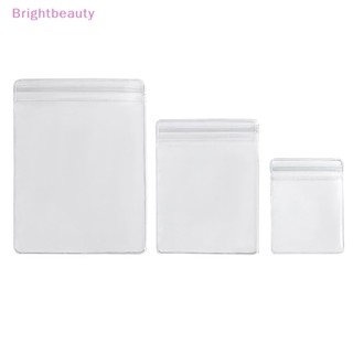 Brightbeauty กล่องใส มีซิปล็อค กันออกซิเดชั่น สําหรับเก็บเครื่องประดับ ต่างหู สร้อยคอ สร้อยข้อมือ แหวน 10 ชิ้น