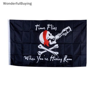 Wbth ธงโจรสลัด ลายหัวกะโหลก Jolly Roger 90x150 ซม. สําหรับตกแต่งปาร์ตี้ฮาโลวีน