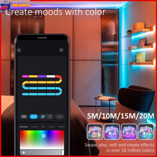 [5ม. 10ม. 15ม. 20ม.] สายไฟหิ่งห้อย Led 200ดวง บลูทูธ ควบคุมผ่านแอพ กันน้ํา IP65 DIY