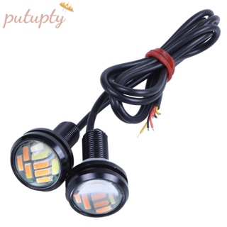 สวิตช์ไฟกลางวัน Led 12 ดวง 12V 23 มม. 4014 12 สี สําหรับติดรถยนต์ 2 ชิ้น