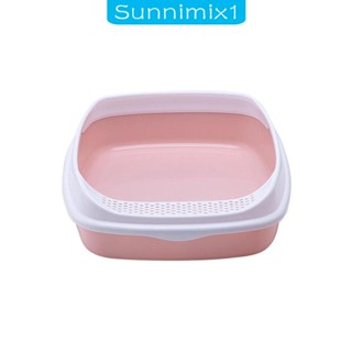 [Sunnimix1] ถาดใส่ทรายสัตว์เลี้ยง 18x13.8x4 นิ้ว ถอดออกได้ ทนทาน สําหรับกระต่าย หนูตะเภา