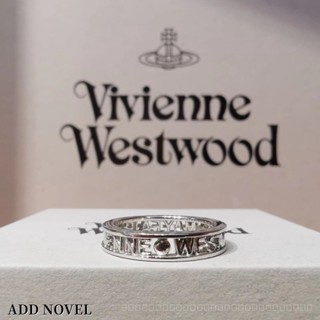 0809-YWTY-JZ Queen Mother Weiweian Silver Black Hollow Letter Ring Saturn Ring Niche Ins Design Sense Simple Ring ZLDJ