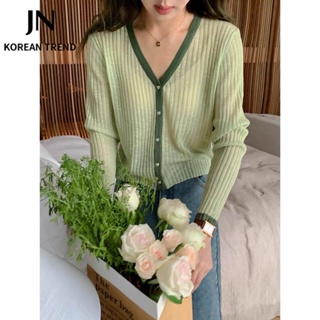 JN Studio  Áo Len áo khoác cardigan áo cardigan Thời trang hàn quốc  High quality คุณภาพสูง Beautiful พิเศษ A91K03R 36Z230909