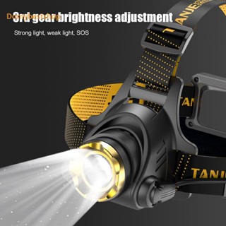[Domybestshop.th] ไฟหน้าตกปลา 3 โหมด กันน้ํา 1200mAh