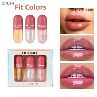 ร้อน! Fit Colours Hot Voluminous Lip Tint ประกายมุกบางส่วน Fine shimmering moisturizing Moist temperature control lip lip oil lip gloss liquid kit ↑Eele