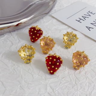 0810-YWBX-EH Korean Style Strawberry Fruit Fresh Earrings Fashion Sweet Temperament Gift First Choice Earrings New All-Match Ear Jewelry Women A2UC