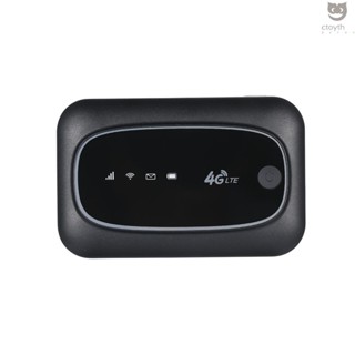 4g LTE CAT4 150M ปลดล็อกมือถือ MiFi ฮอตสปอต แบบพกพา ไร้สาย Wifi เราเตอร์ซิมการ์ด (สีดํา)