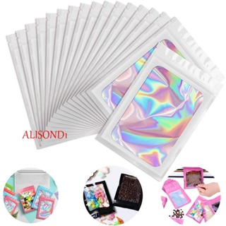 Alisond1 ถุงฟอยล์อลูมิเนียมฟอยล์ใส กันกลิ่น ปิดผนึกได้ สีสันสดใส