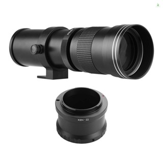 Phonelaptop Andoer เลนส์ซูม MF Super Telephoto F/8.3-16 เมาท์ T 420-800 มม. พร้อมแหวนอะแดปเตอร์เมาท์ NEX- เกลียว 1/4 แบบเปลี่ยน สําหรับกล้อง NEX E-mount NEX-5R NEX-3