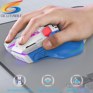 [Qcutable.th] เมาส์เกมมิ่งมีสาย บลูทูธ 2.4G ไฟ RGB 500mAh สําหรับเล่นเกม