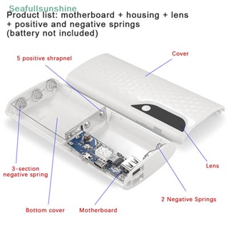 Seaf&gt; เคสชาร์จ USB คู่ แบบพกพา 5x18650 DIY 1 ชิ้น