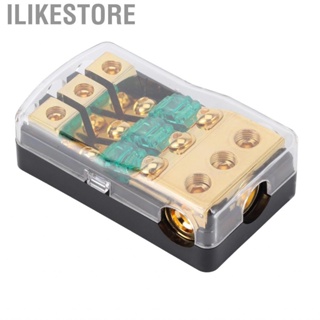 Ilikestore 3 Way Car Fuse Block 0/4 AWG to 4/8 Audio Power Holder Box Plastic Cover with 60A Mini Fuses for Auto Marine Boat