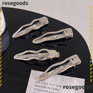 Rosegoods1 กิ๊บติดผม รูปปากเป็ด โลหะผสมเงิน สําหรับผู้หญิง 3 ชิ้น