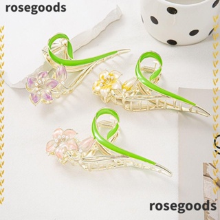 Rosegoods1 กิ๊บติดผมโลหะ ลายดอกไม้ สไตล์วินเทจ สําหรับเด็กผู้หญิง