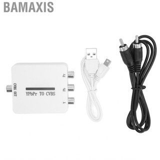 Bamaxis 1080P HD YPbPr To CVBS Audio Converter Signal Adapter For Projector  TV